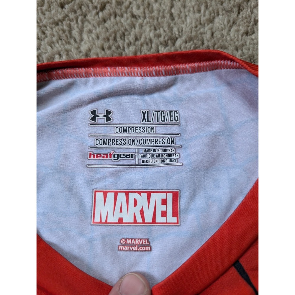 Under Armour Spiderman Shirt Mens XL Heat Gear Compression Marvel Alter Ego READ - Picture 3 of 9